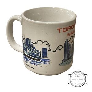 Retro Toronto Canada Coffee Mug w/ Skyline View, City Hall, Casa Loma - 8oz